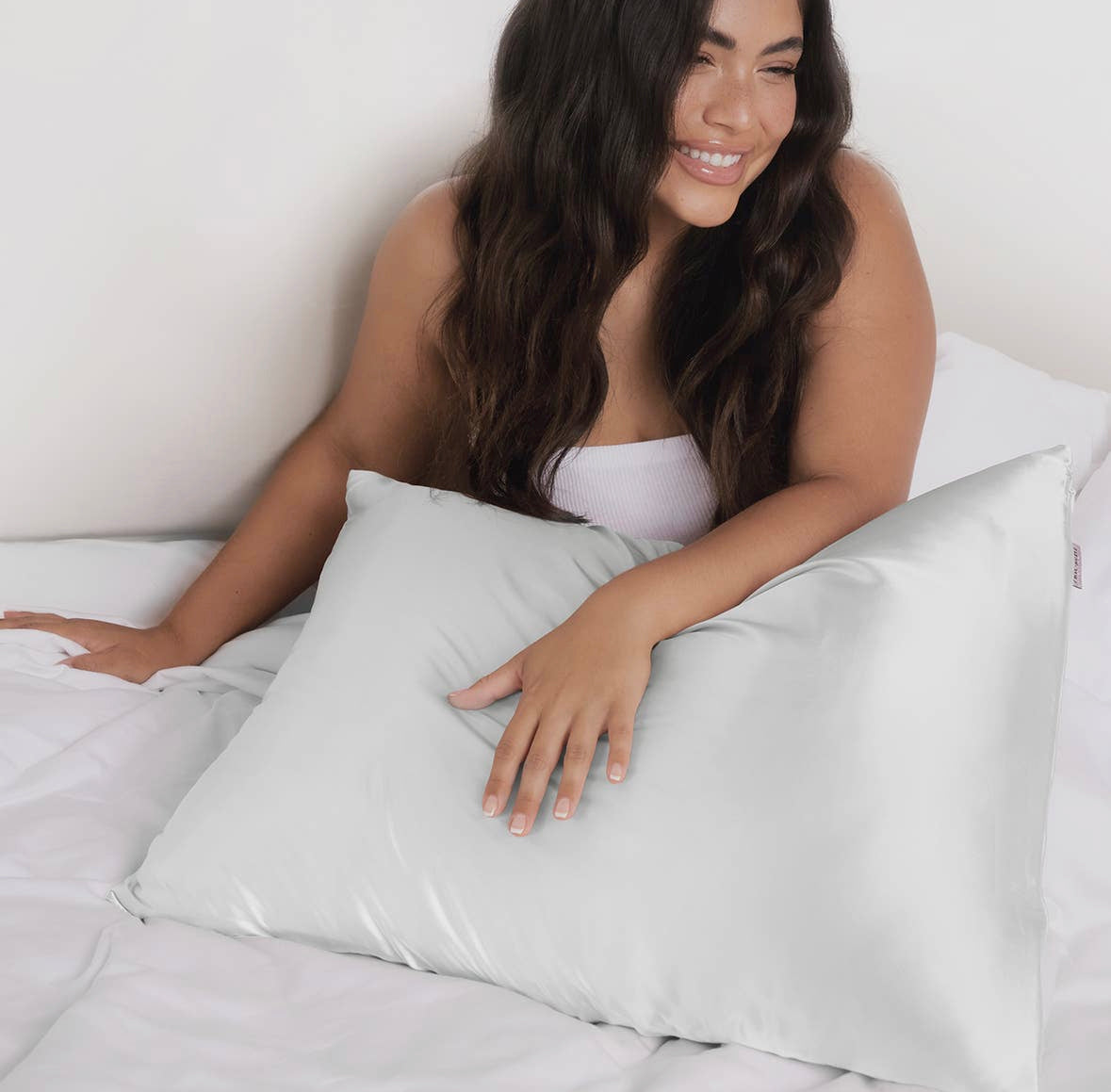KING SIZE ivory satin pillowcase