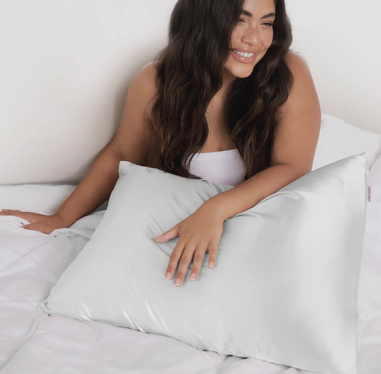 KING SIZE ivory satin pillowcase