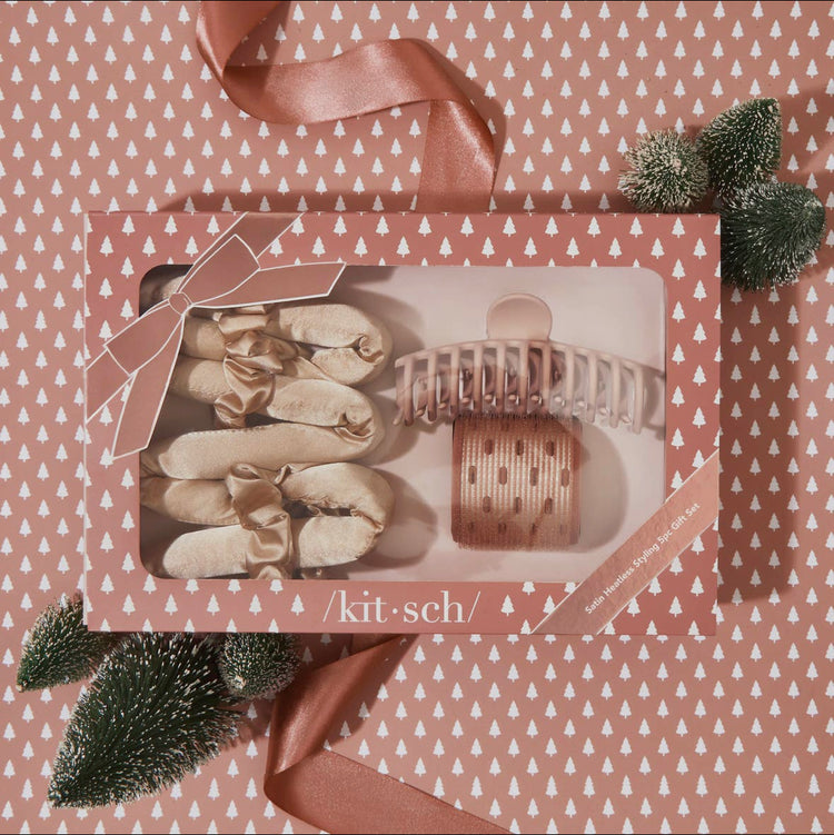 Holiday heatless curling set