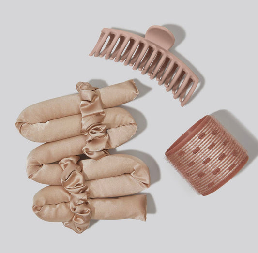 Holiday heatless curling set